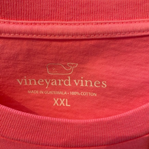 NWT Mens Vineyard Vine Whale short sleeve tee pink white XXL - Picture 4 of 7